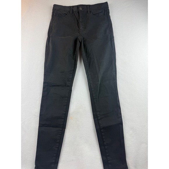 American Eagle By Payless Denim - American Eagle Super‎ Stretch Hi-Rise Jeggings Black Wash Size 6 Regular